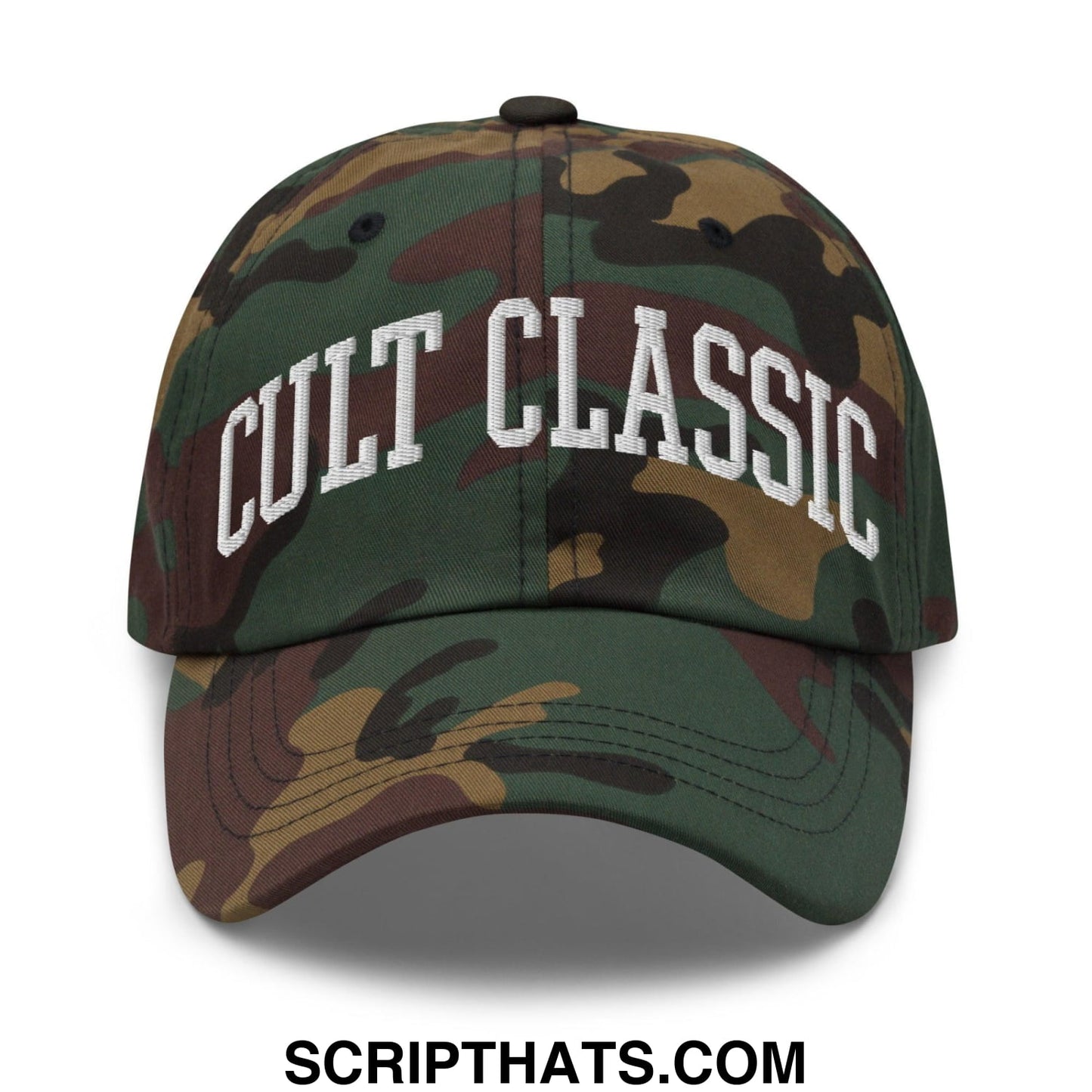 Cult Classic Embroidered Dad Hat Green Camo