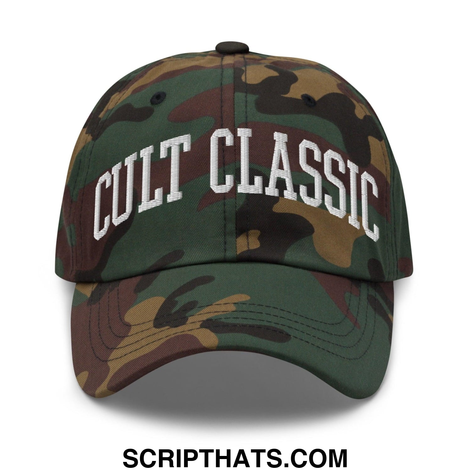 Cult Classic Embroidered Dad Hat Green Camo
