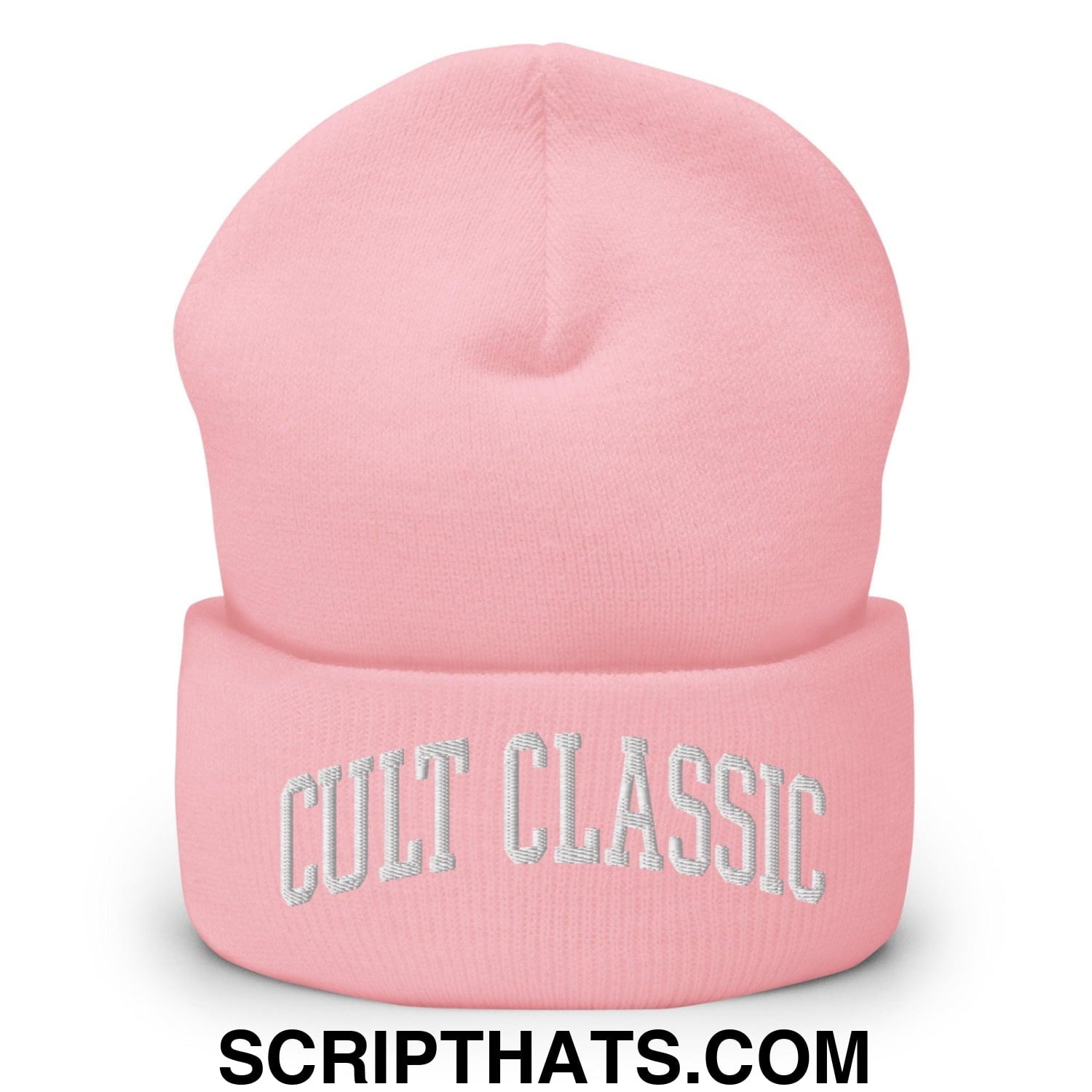 Cult Classic Embroidered Knit Cuffed Beanie Baby Pink