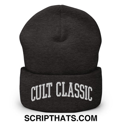 Cult Classic Embroidered Knit Cuffed Beanie Dark Grey