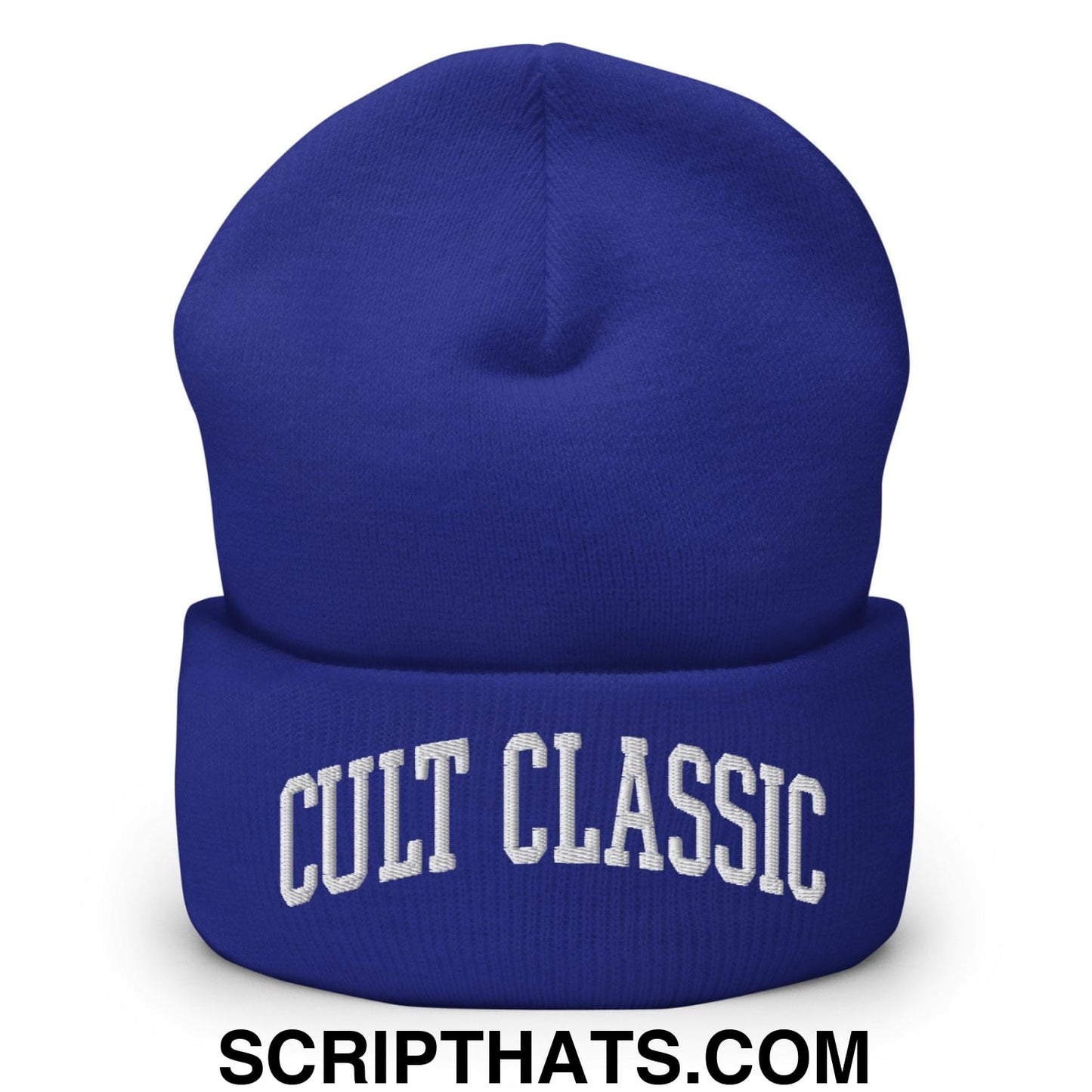 Cult Classic Embroidered Knit Cuffed Beanie Royal