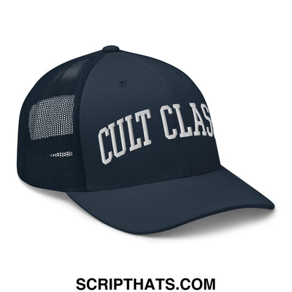 Cult Classic Embroidered Mesh Trucker Hat Navy