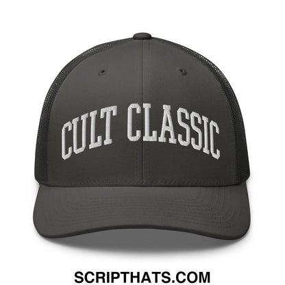 Cult Classic Embroidered Mesh Trucker Hat Charcoal