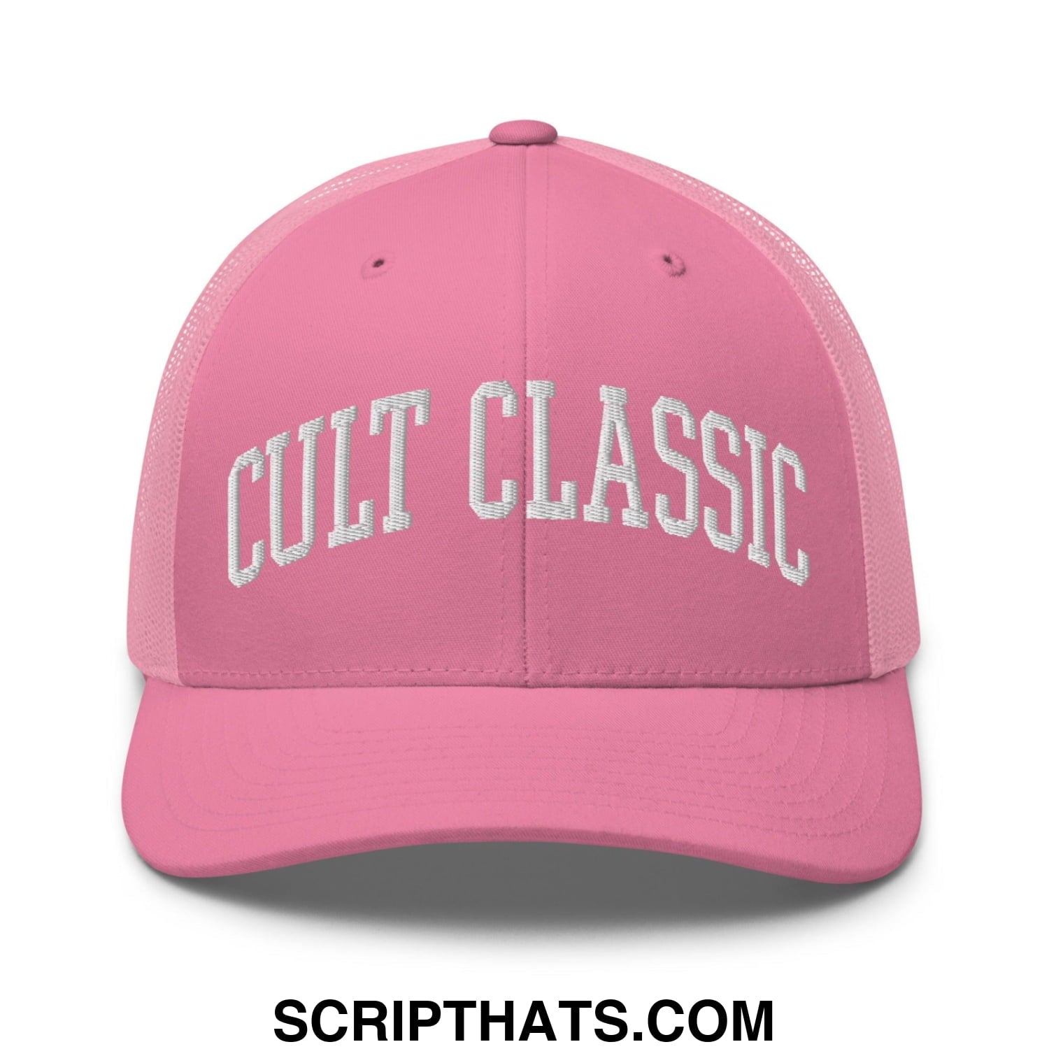 Cult Classic Embroidered Mesh Trucker Hat Pink