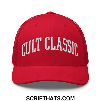 Cult Classic Embroidered Mesh Trucker Hat Red