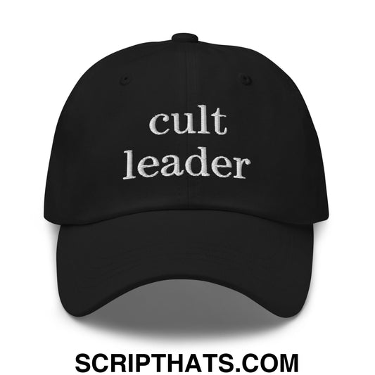 Cult Leader Embroidered Unstructured Dad Hat Black
