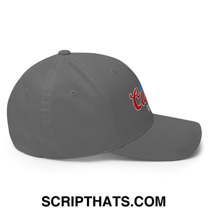 Curves Right Embroidered Stretch Fit Golf Hat Grey
