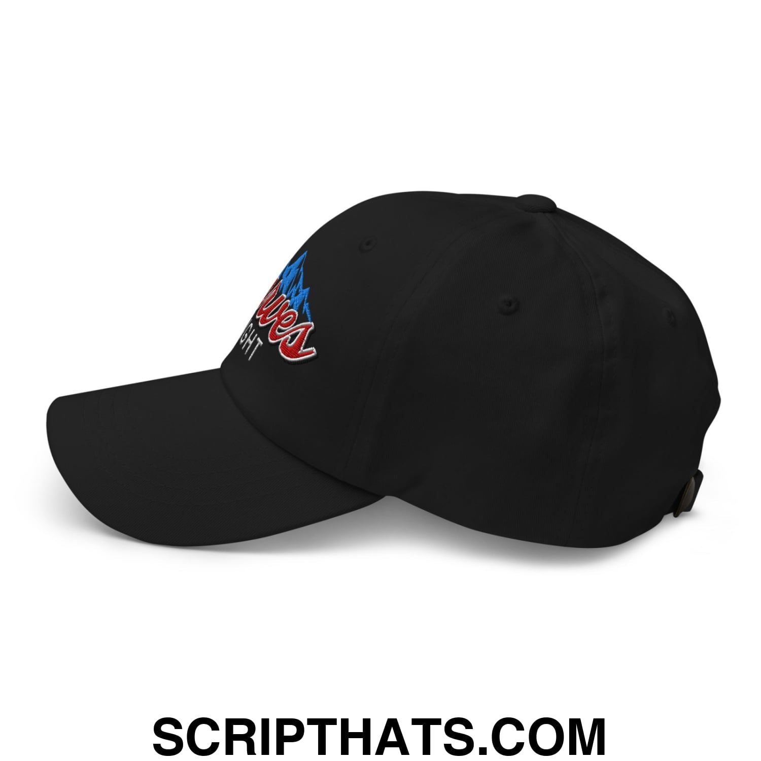 Curves Right Embroidered Unstructured Golf Dad Hat Black