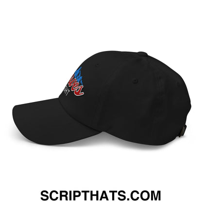Curves Right Embroidered Unstructured Golf Dad Hat Black