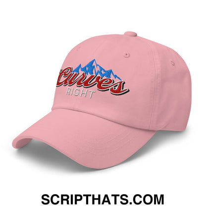 Curves Right Embroidered Unstructured Golf Dad Hat Pink
