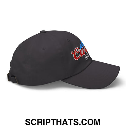 Curves Right Embroidered Unstructured Golf Dad Hat Dark Grey