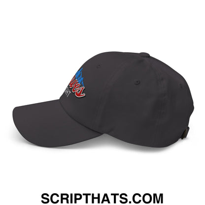 Curves Right Embroidered Unstructured Golf Dad Hat Dark Grey