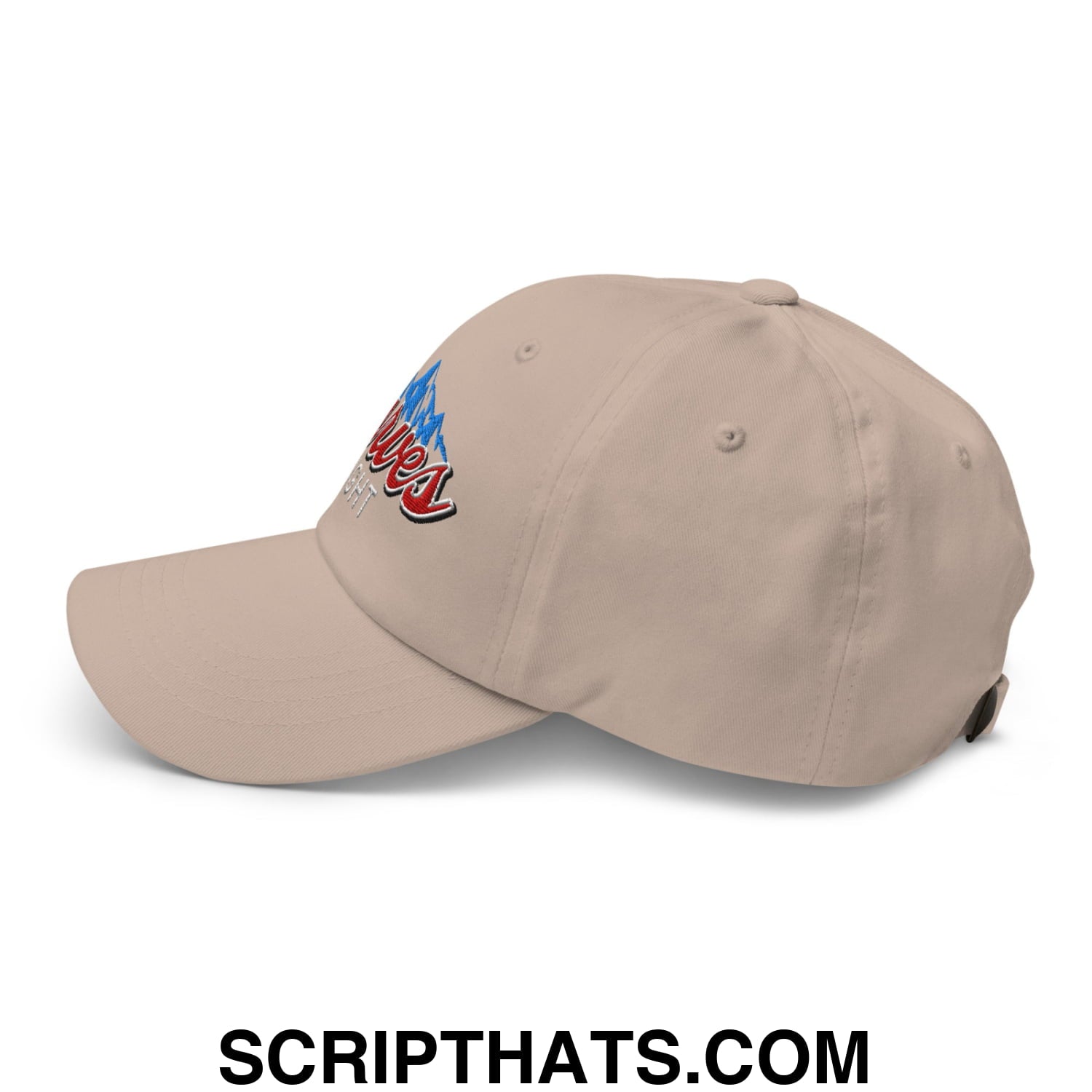 Curves Right Embroidered Unstructured Golf Dad Hat Stone