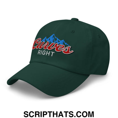 Curves Right Embroidered Unstructured Golf Dad Hat Spruce