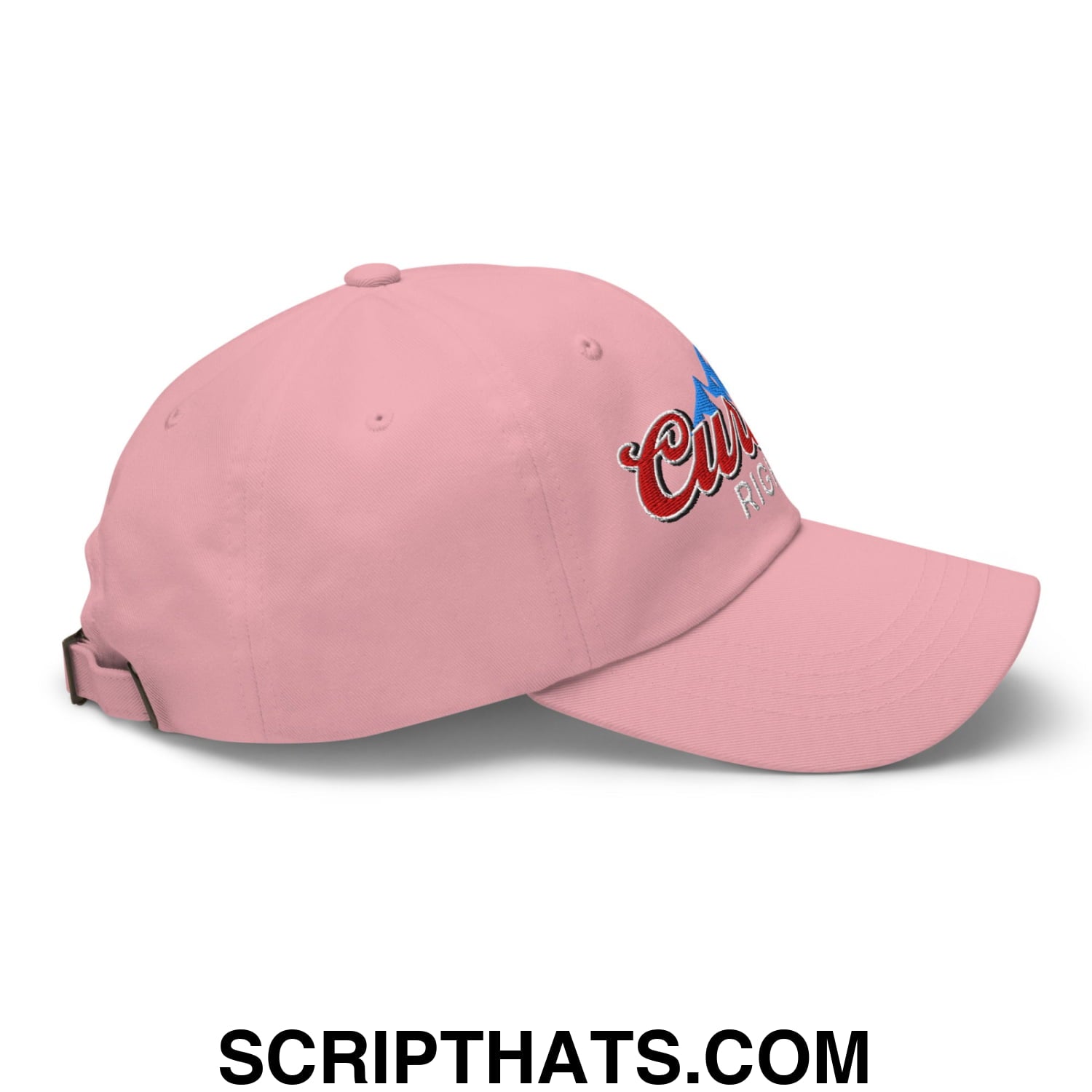 Curves Right Embroidered Unstructured Golf Dad Hat Pink