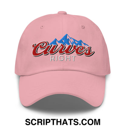Curves Right Embroidered Unstructured Golf Dad Hat Pink
