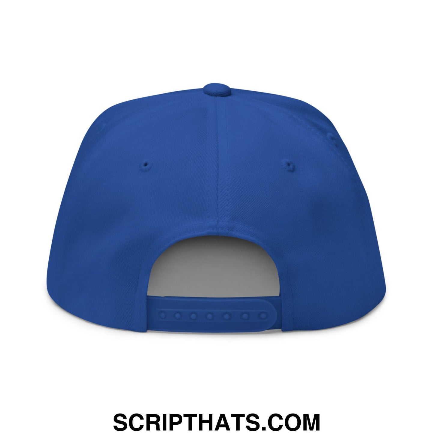 Curves Right Flat Brim Bill 5 Panel Golf Snapback Hat Royal Blue