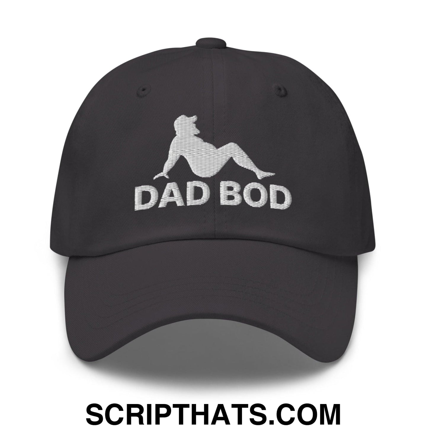 Dad Bod Mud Flap Silhouette Embroidered Dad Hat Dark Grey