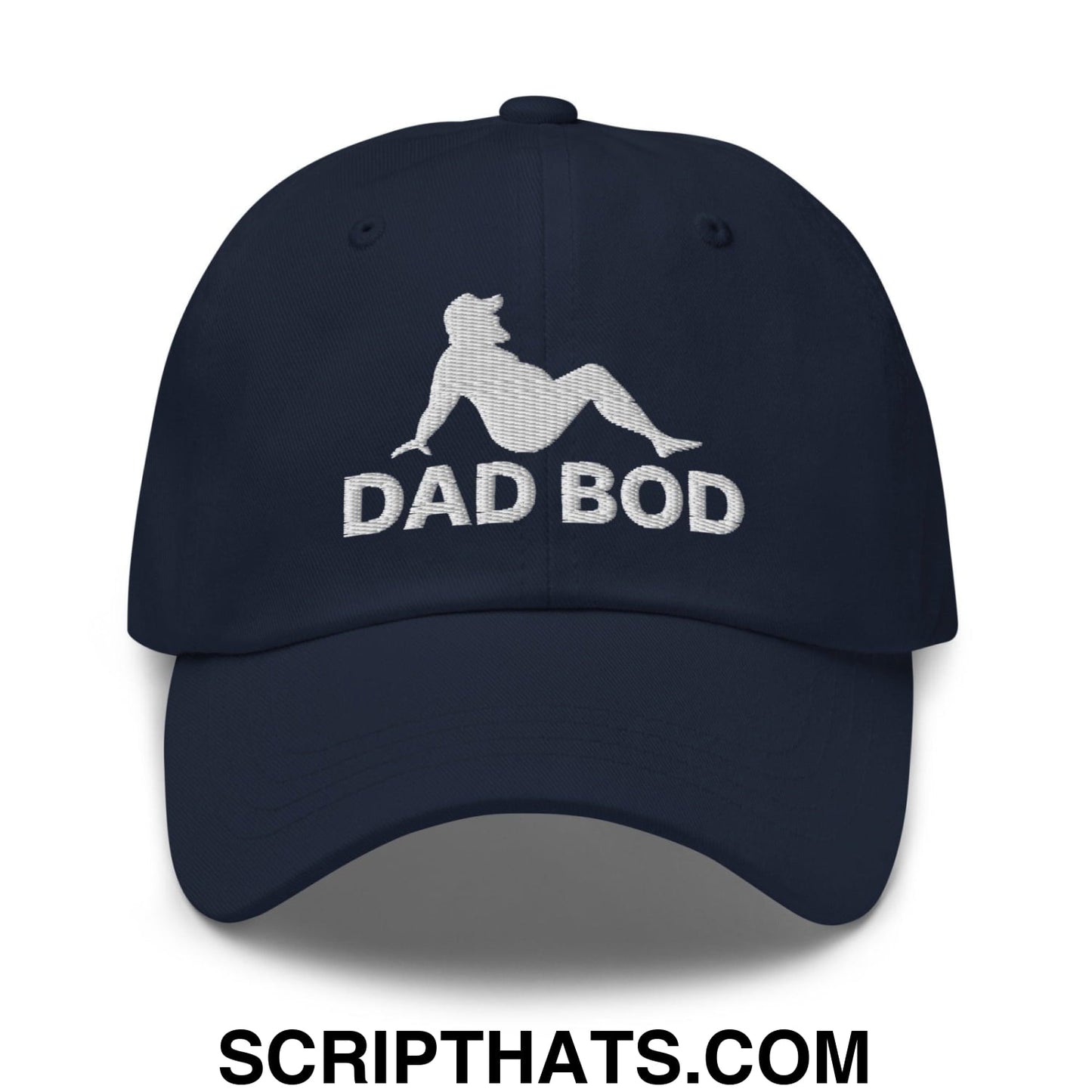 Dad Bod Mud Flap Silhouette Embroidered Dad Hat Navy