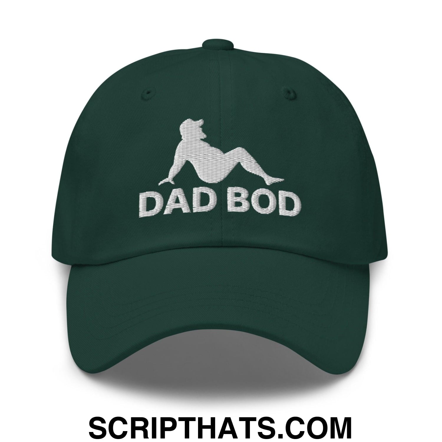 Dad Bod Mud Flap Silhouette Embroidered Dad Hat Spruce