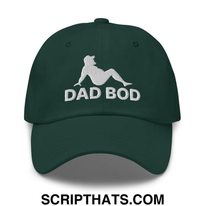 Dad Bod Mud Flap Silhouette Embroidered Dad Hat Spruce