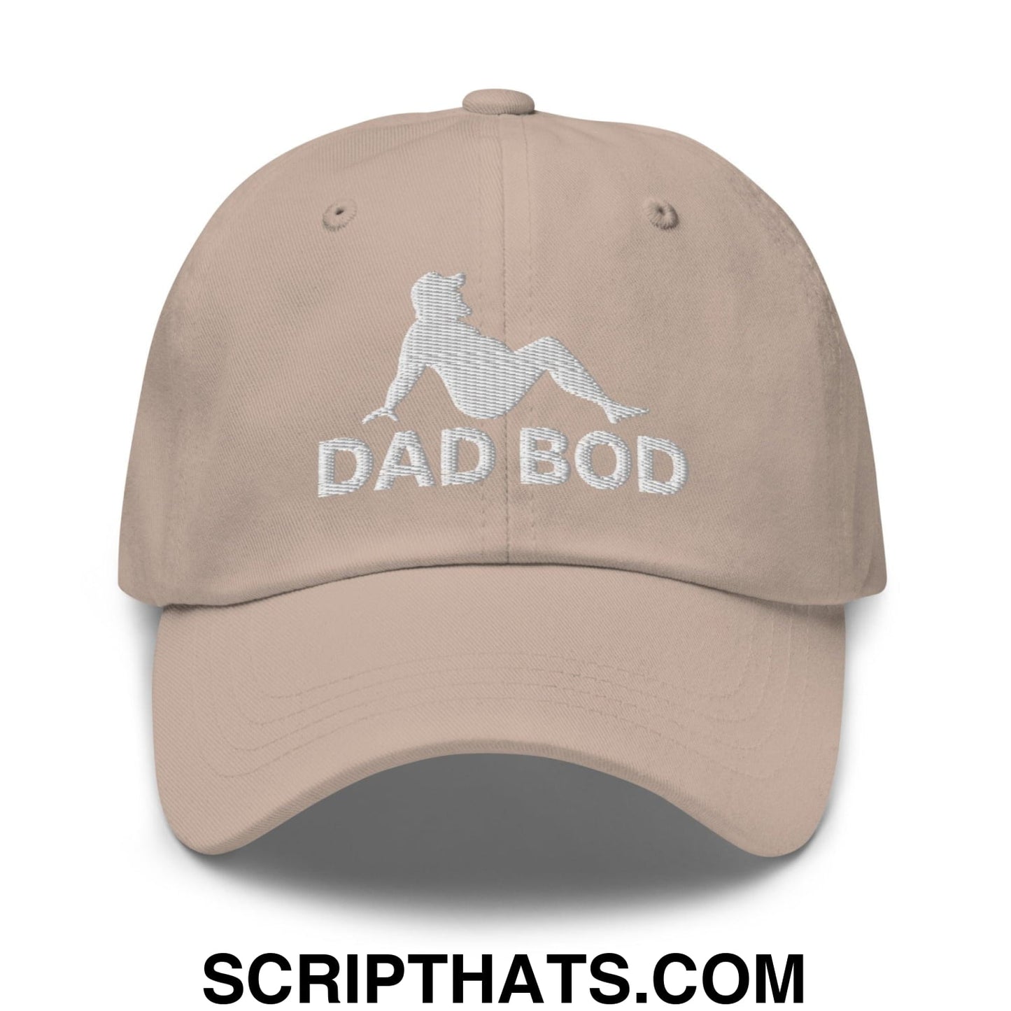 Dad Bod Mud Flap Silhouette Embroidered Dad Hat Stone