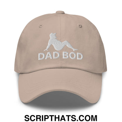 Dad Bod Mud Flap Silhouette Embroidered Dad Hat Stone
