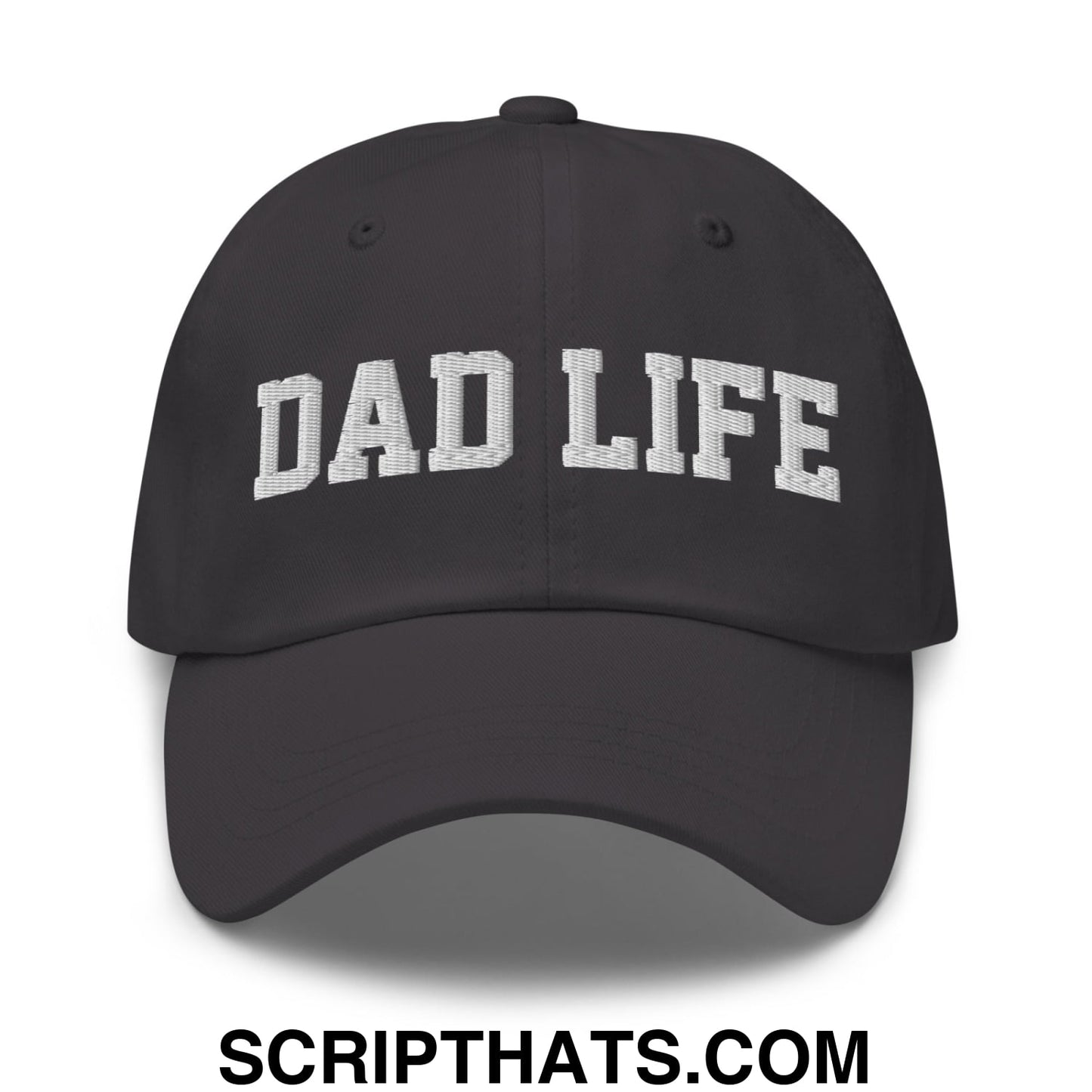 Dad Life Embroidered Unstructured Dad Hat Dark Grey