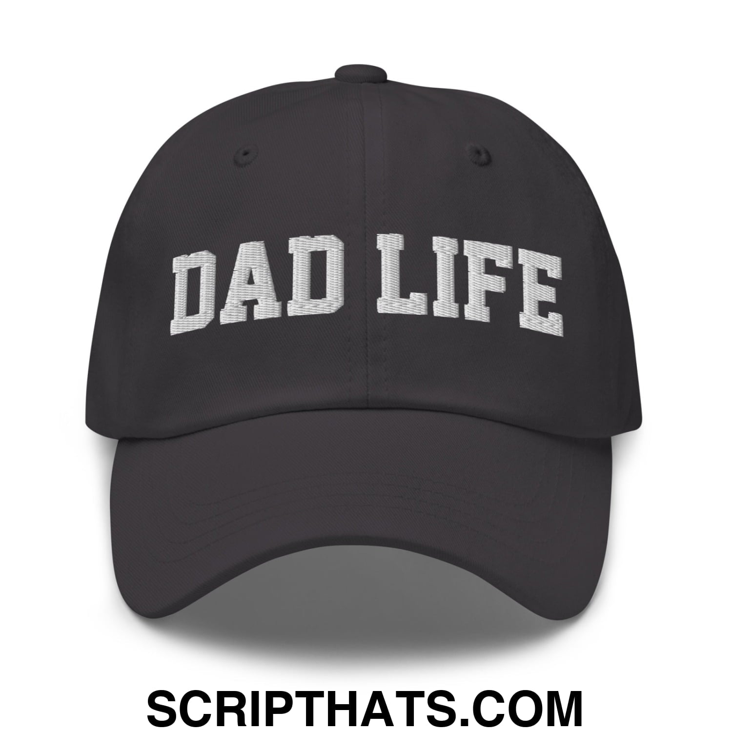 Dad Life Embroidered Unstructured Dad Hat Dark Grey