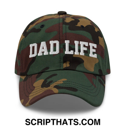 Dad Life Embroidered Unstructured Dad Hat Green Camo