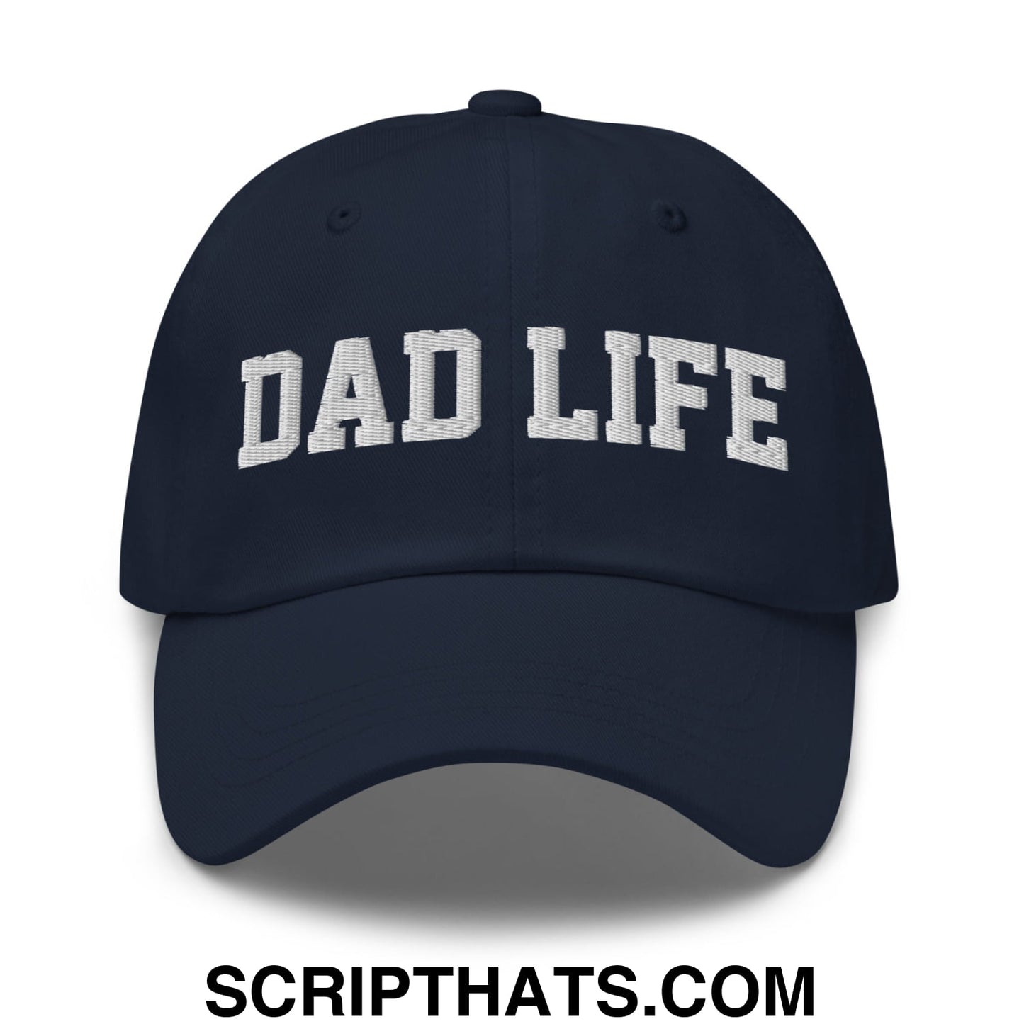 Dad Life Embroidered Unstructured Dad Hat Navy