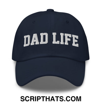 Dad Life Embroidered Unstructured Dad Hat Navy