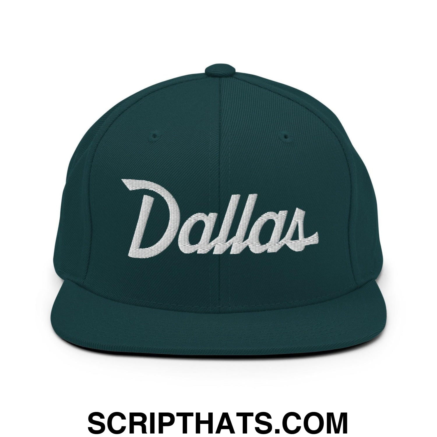 Dallas Script Snapback Hat Spruce