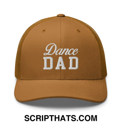 Dance Dad Embroidered Mesh Trucker Hat Caramel