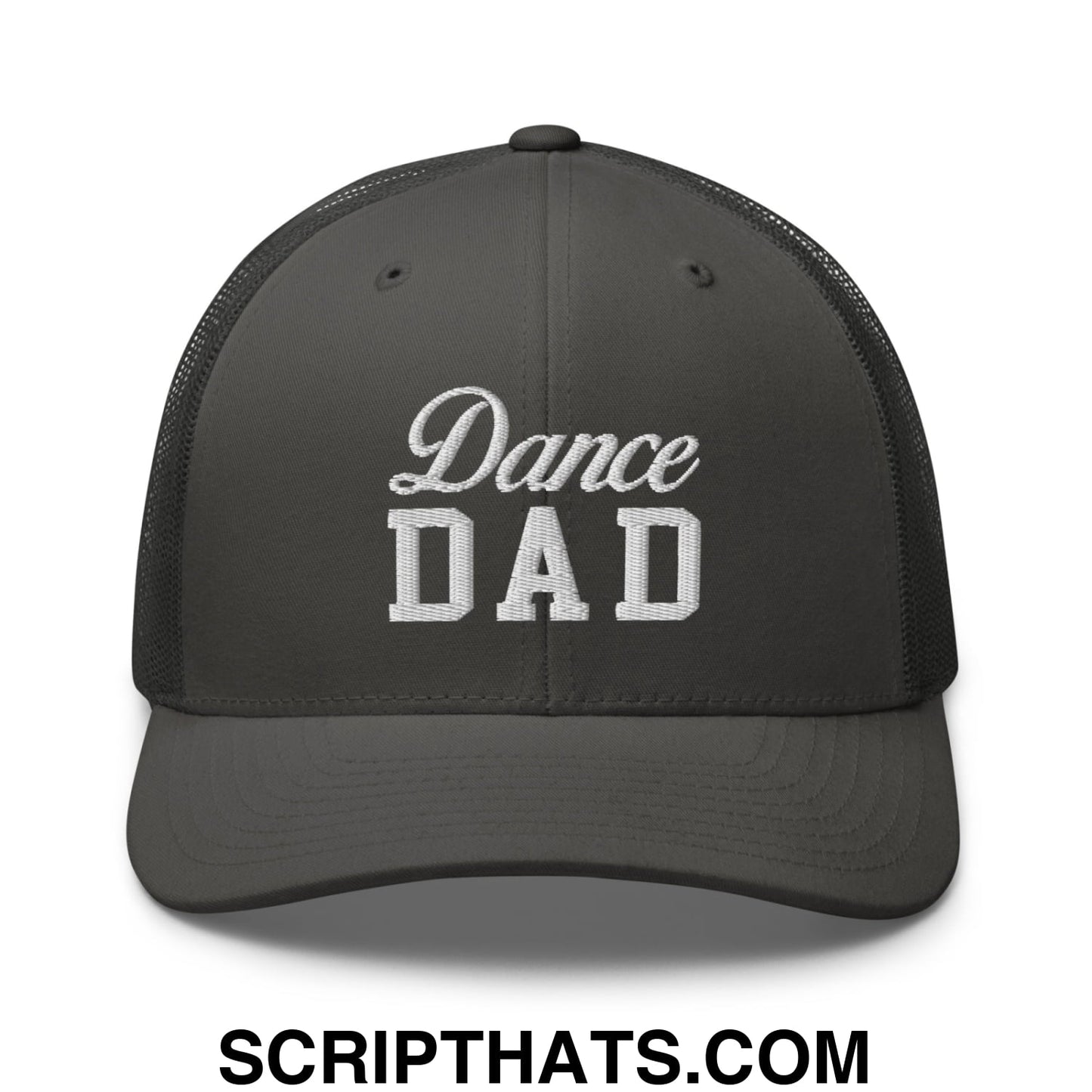 Dance Dad Embroidered Mesh Trucker Hat Charcoal