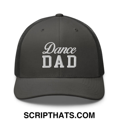 Dance Dad Embroidered Mesh Trucker Hat Charcoal