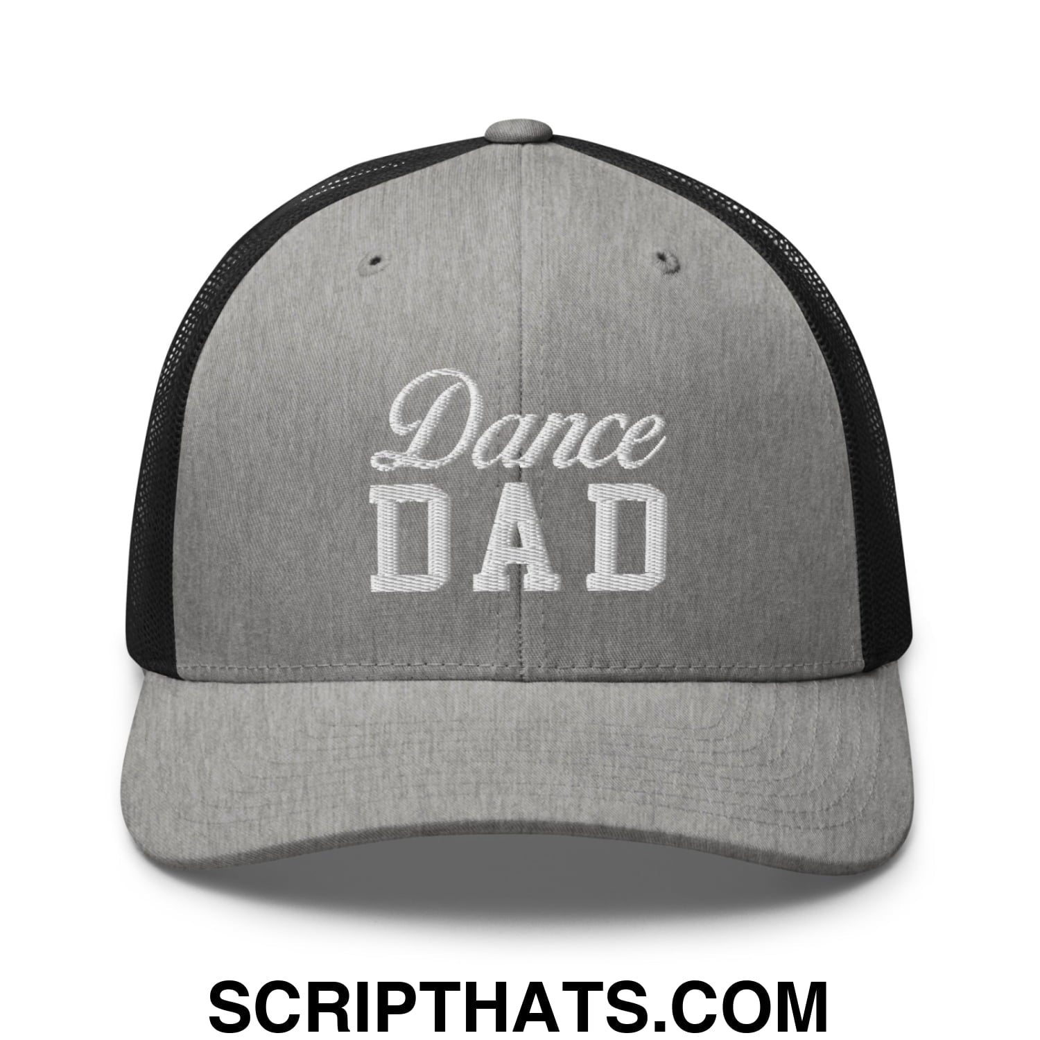 Dance Dad Embroidered Mesh Trucker Hat Heather Black
