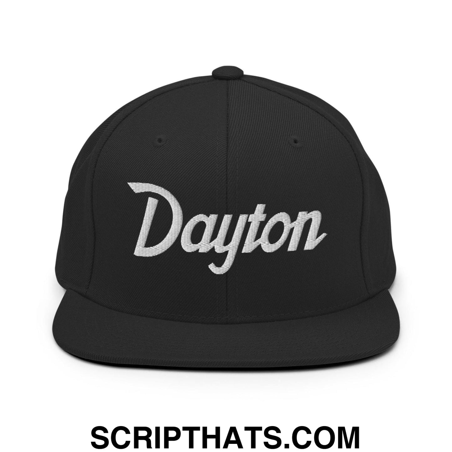 Dayton Script Snapback Hat Black