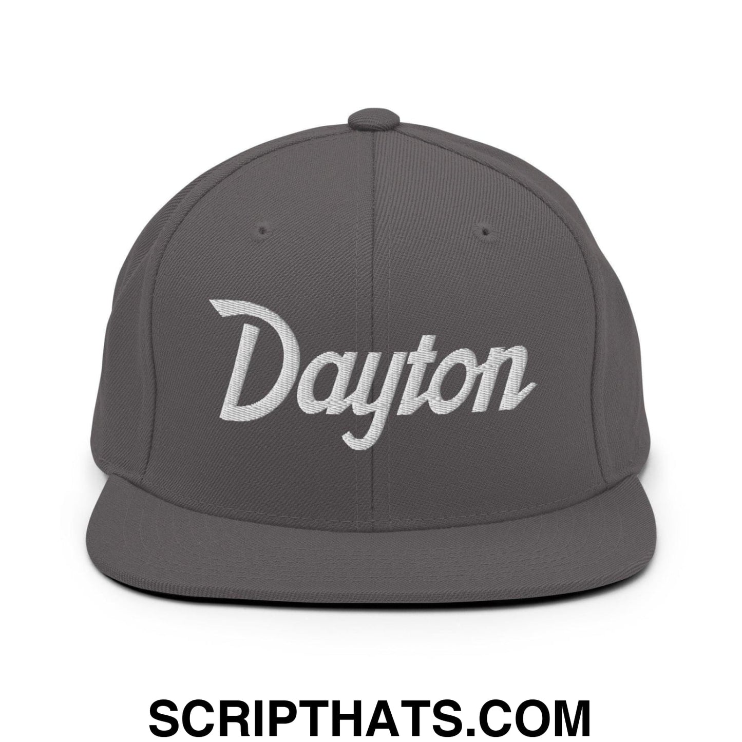 Dayton Script Snapback Hat Dark Grey
