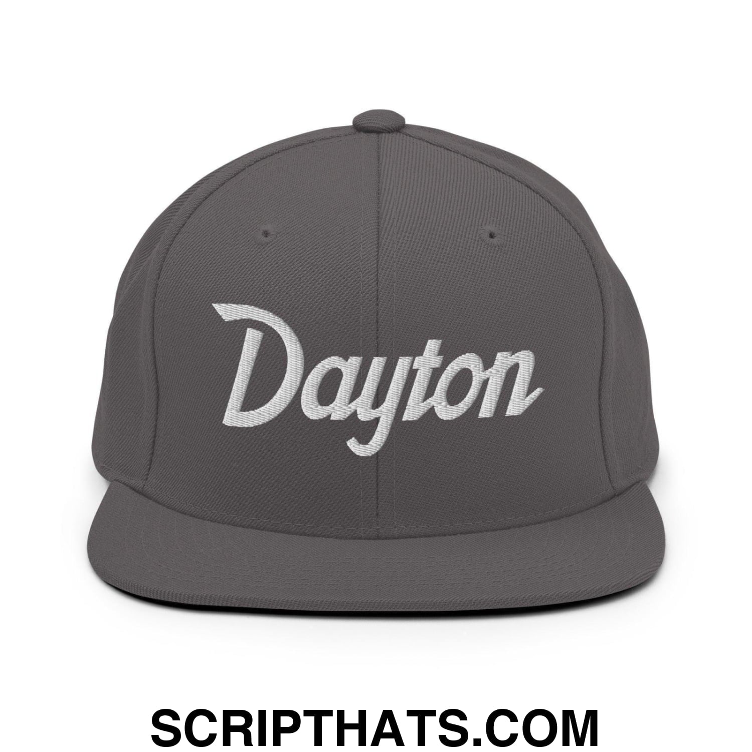 Dayton Script Snapback Hat Dark Grey