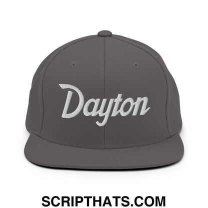 Dayton Script Snapback Hat Dark Grey