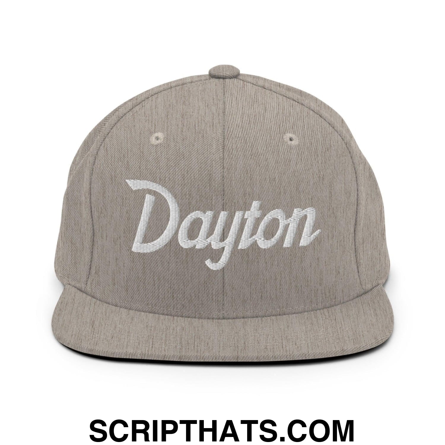 Dayton Script Snapback Hat Heather Grey