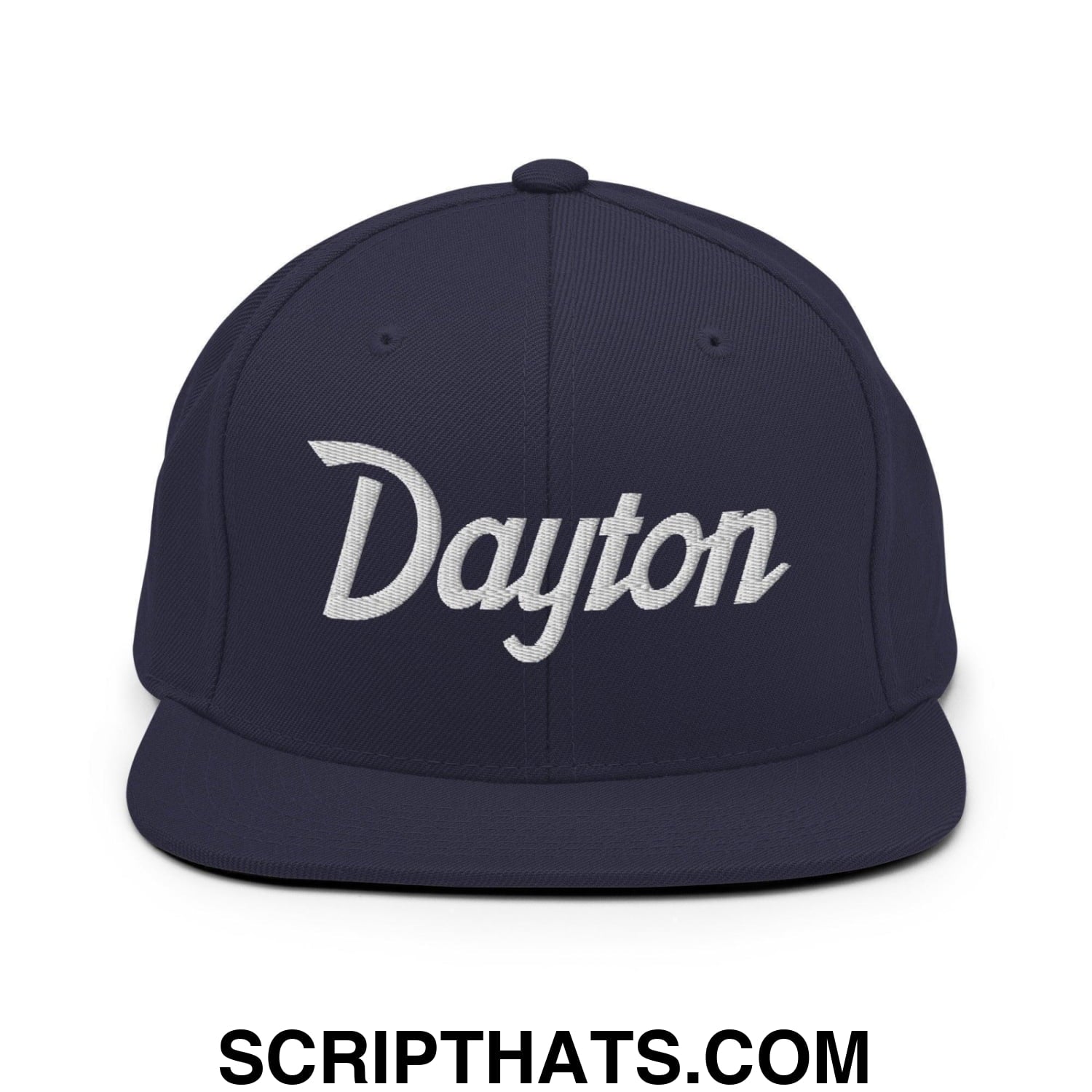Dayton Script Snapback Hat Navy