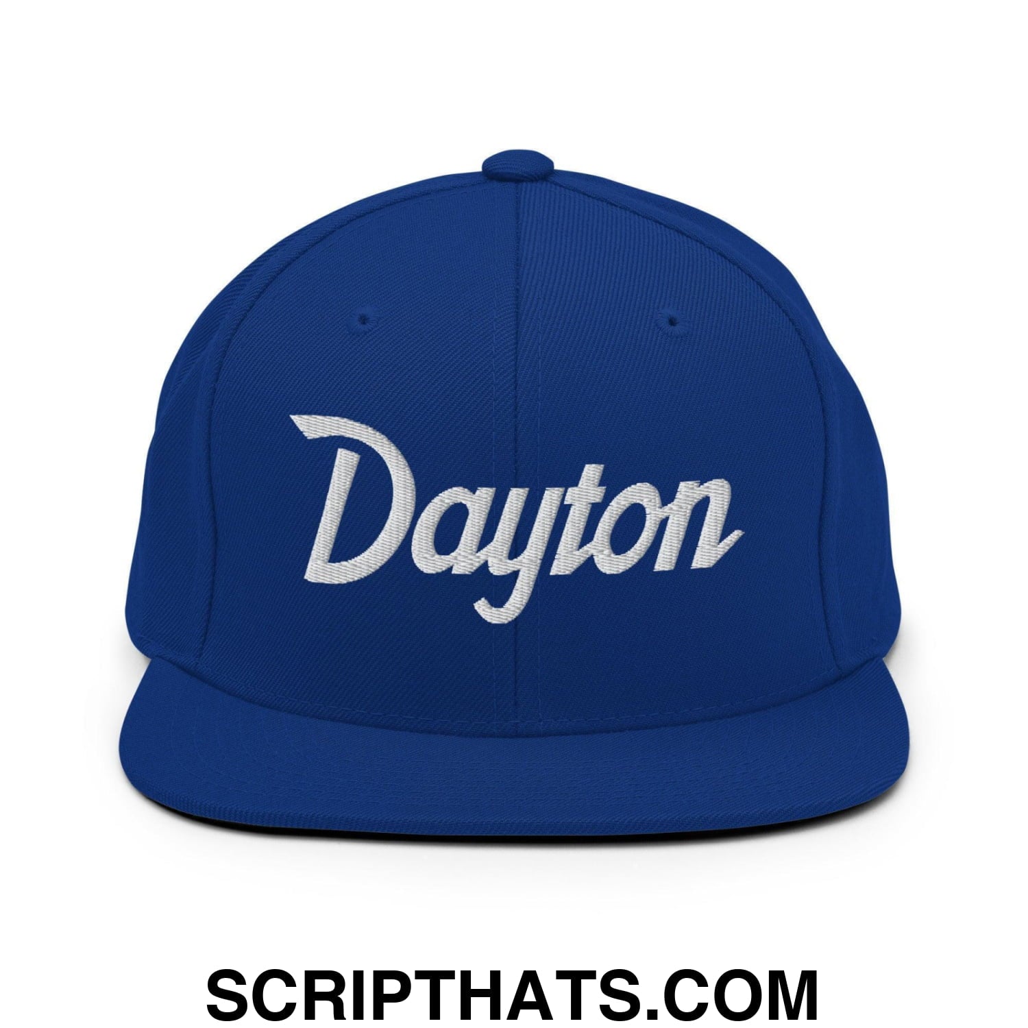 Dayton Script Snapback Hat Royal Blue