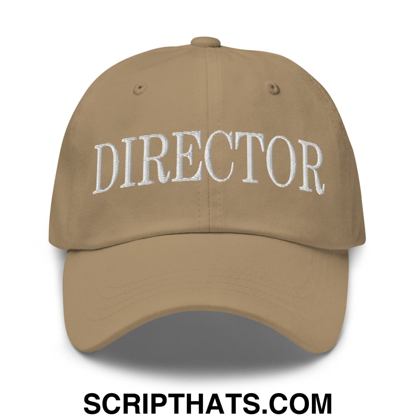 Director Embroidered Unstructured Dad Hat Khaki