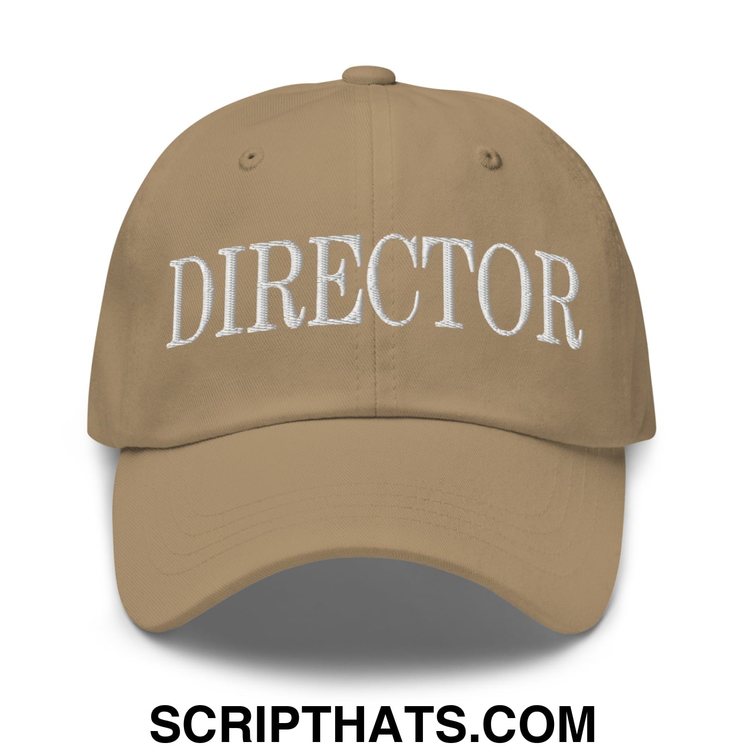 Director Embroidered Unstructured Dad Hat Khaki