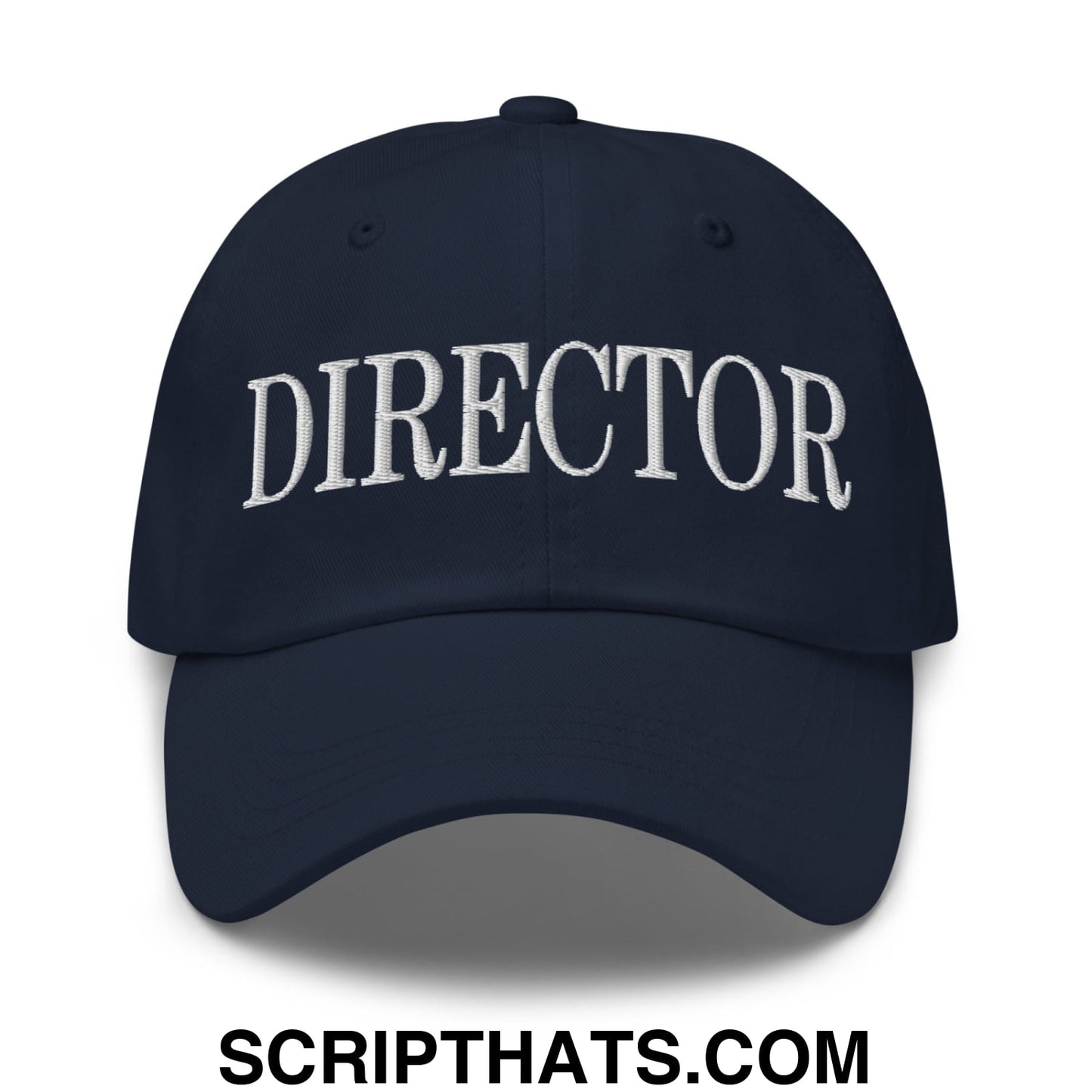 Director Embroidered Unstructured Dad Hat Navy