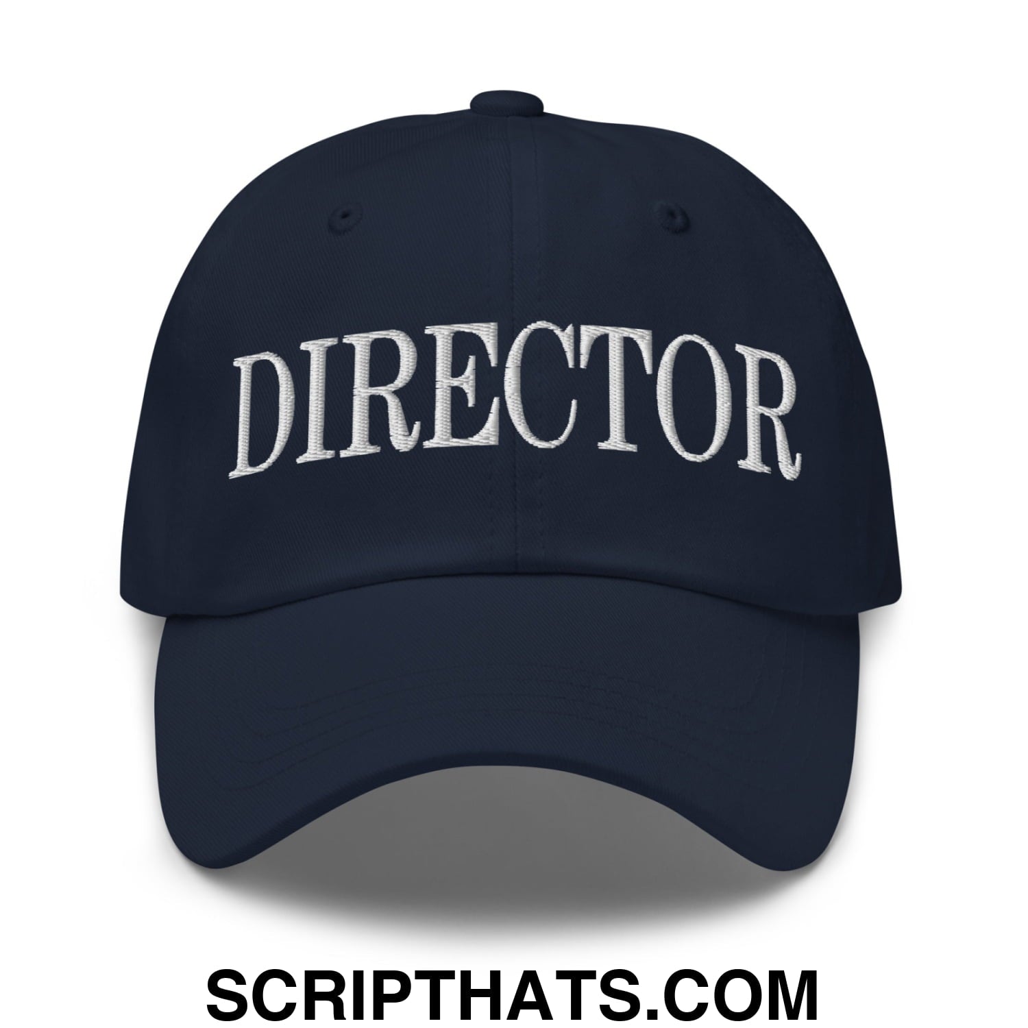 Director Embroidered Unstructured Dad Hat Navy