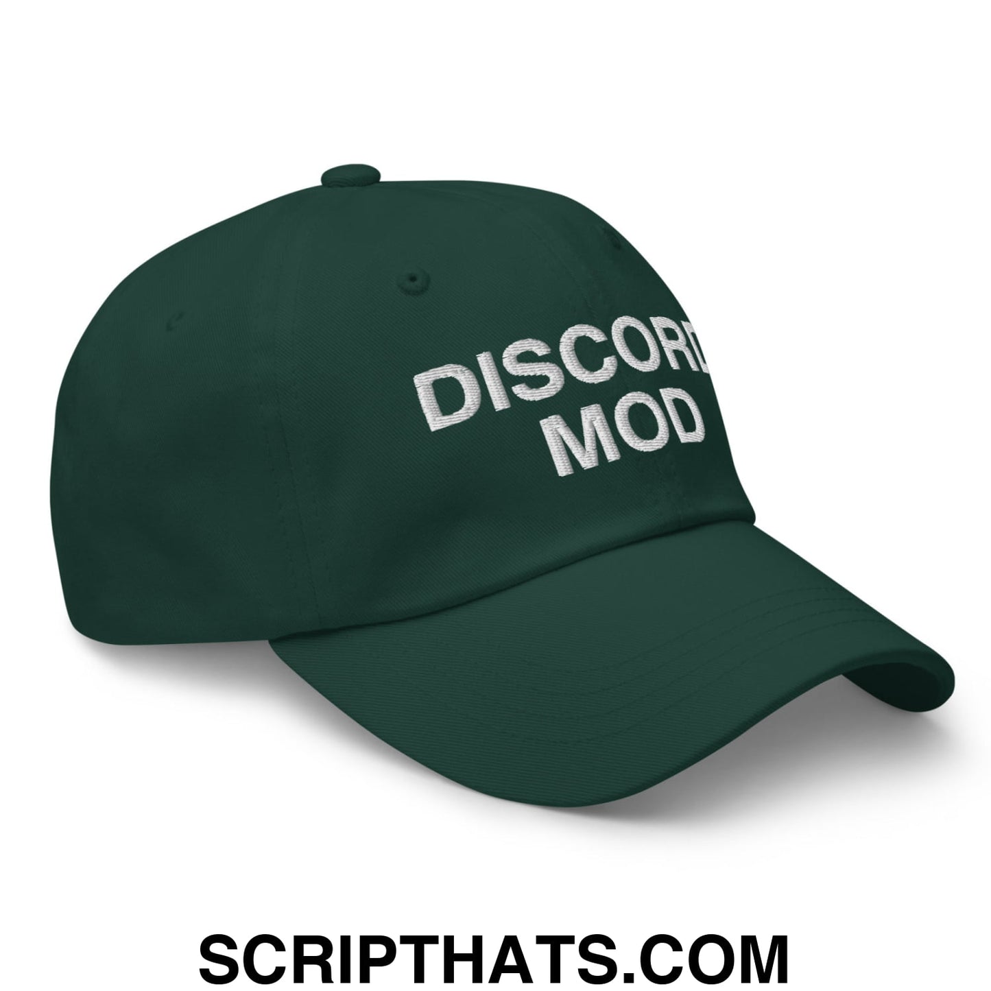 Discord Mod Embroidered Unstructured Dad Hat Spruce