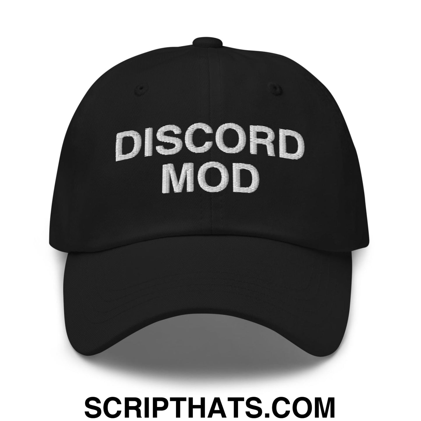 Discord Mod Embroidered Unstructured Dad Hat Black